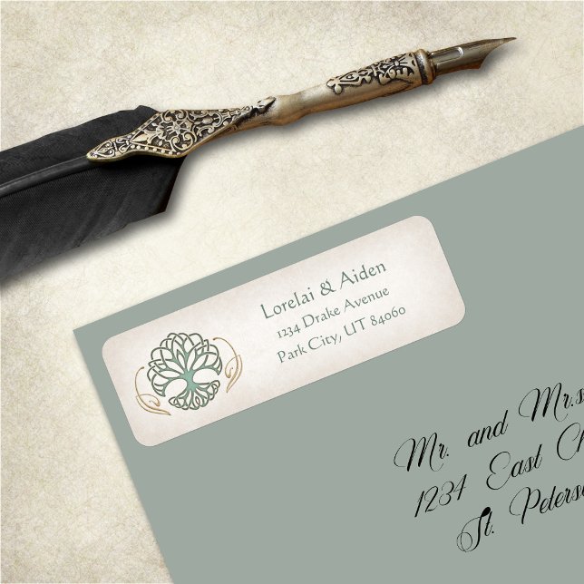 Etiqueta Casamento Celta Medieval Fantástico (Criador carregado)