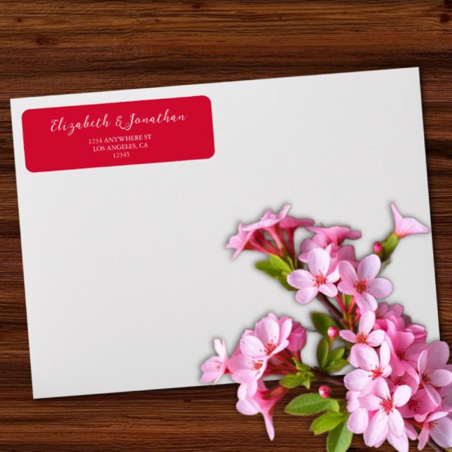 Etiqueta Casamento Cereja Vermelho (Criador carregado)