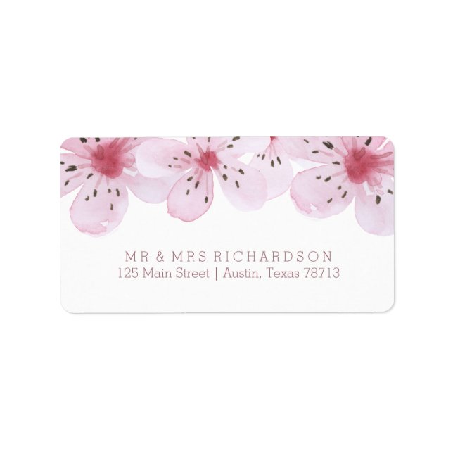 Etiqueta Casamento Chic Cherry Blossoms (Frente)