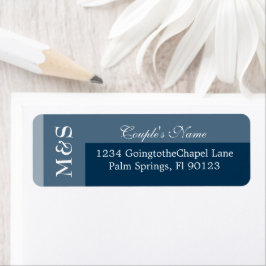 Etiqueta Casamento Chic Moderno Azul Marinho
