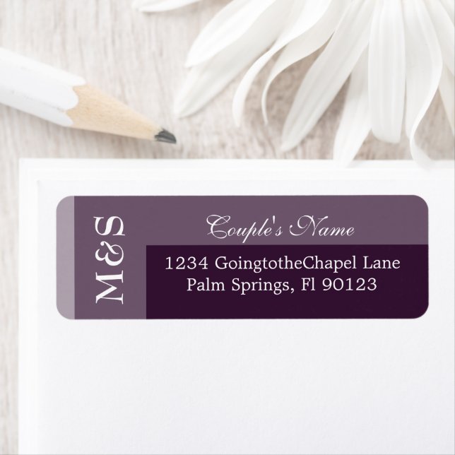Etiqueta Casamento Chic Purple Modern (Insitu)