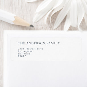 Etiqueta Casamento Clássico Elegante Branco marinho