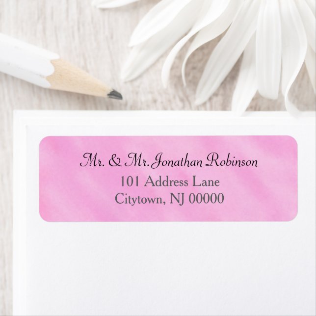 Etiqueta Casamento com Aquarela Rosa Claro (Insitu)
