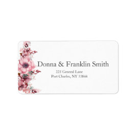 Etiqueta Casamento com Rosa moderno