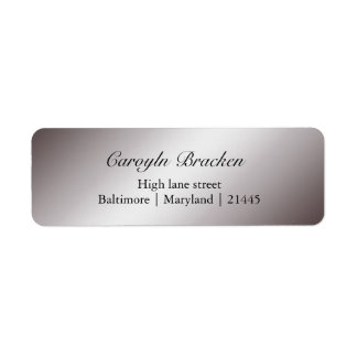 Etiqueta Casamento com Sheen Silver Clássico Elegante