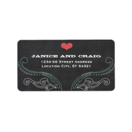 Etiqueta Casamento com Tipografia Russa Moderna