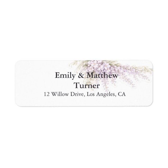 Etiqueta Casamento com Wisteria Regency (Frente)