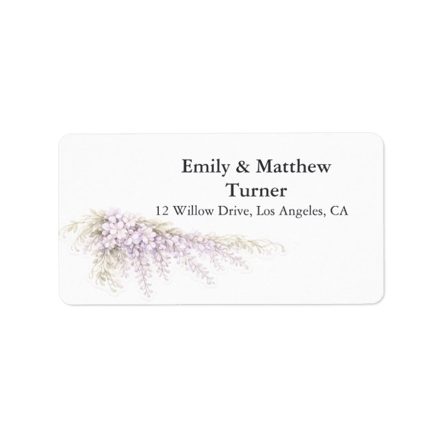 Etiqueta Casamento com Wisteria Regency (Frente)