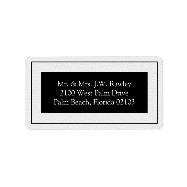 Etiqueta Casamento Contemporâneo Chic (Frente)