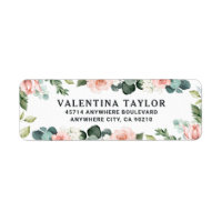 Casamento de Aquarela de Rosa Floral Rosa-Rosa-Blu