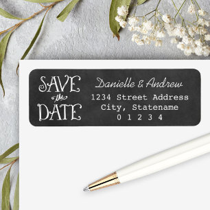 Etiqueta Casamento de Chalkboard Save the Date