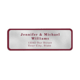 Etiqueta Casamento de Cinzas de Prata Moderna e Profunda