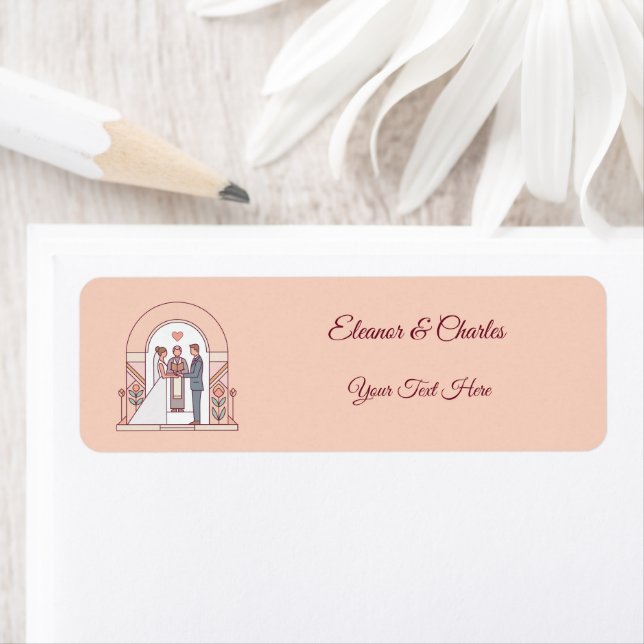 Etiqueta Casamento de Conto de Fadas Art Déco (Insitu)