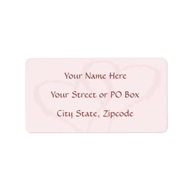 Etiqueta Casamento de Dois Corações (Frente)