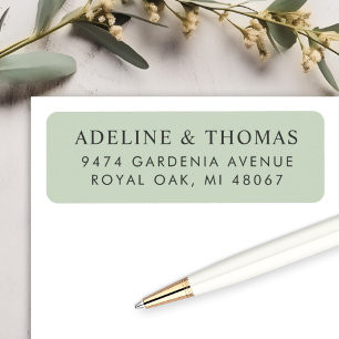 Etiqueta Casamento de Eucalipto Verde Sage Macio e Elegante