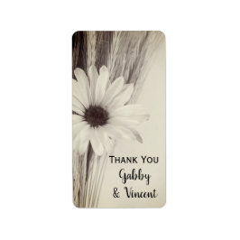 Etiqueta Casamento De Fazenda De Trigo Seco Obrigado Etique