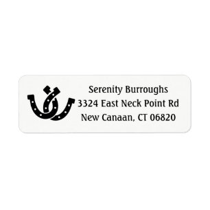 Etiqueta Casamento de Fazendas de Cavalo no País Ocidental