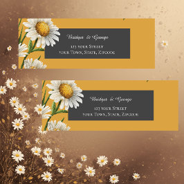 Etiqueta casamento de flores de Margaret Braret com retro W