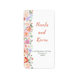 Etiqueta Casamento de Flores primavera