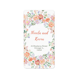 Etiqueta Casamento de Flores primavera