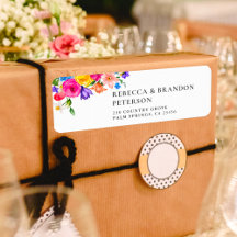 Casamento de flores silvestres brilhantes colorida