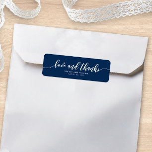 Etiqueta Casamento de Obrigados e amor com script de relaxa