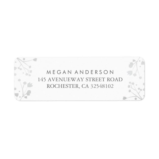 Etiqueta Casamento de Prata e Branca de Respiração do Bebê (Frente)