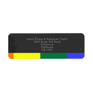 Etiqueta Casamento de quadro negro Rainbow Pride