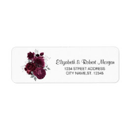 Etiqueta Casamento de Rosas Borgonha