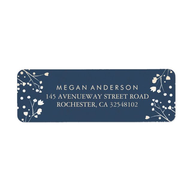 Etiqueta Casamento do Marinho de Respiração do Bebê (Frente)