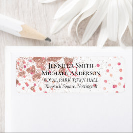 Etiqueta Casamento do Orçamento da Tendência Dourada Modern