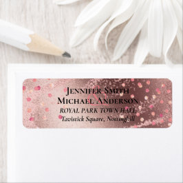 Etiqueta Casamento do Orçamento da Tendência Dourada Modern