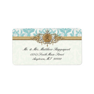 Etiqueta Casamento dourado afligido envelhecido do olhar de
