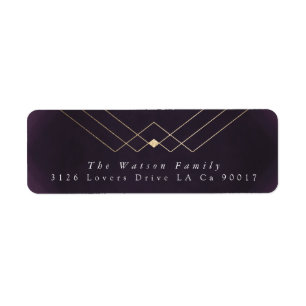 Etiqueta Casamento Dourado com Diamond Geo Deco da Elegance