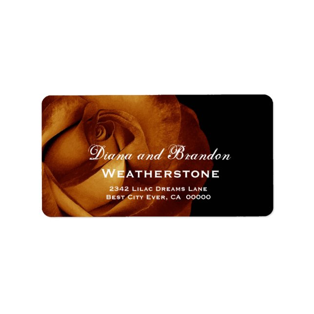 Etiqueta Casamento Dourado Rosa A002 (Frente)