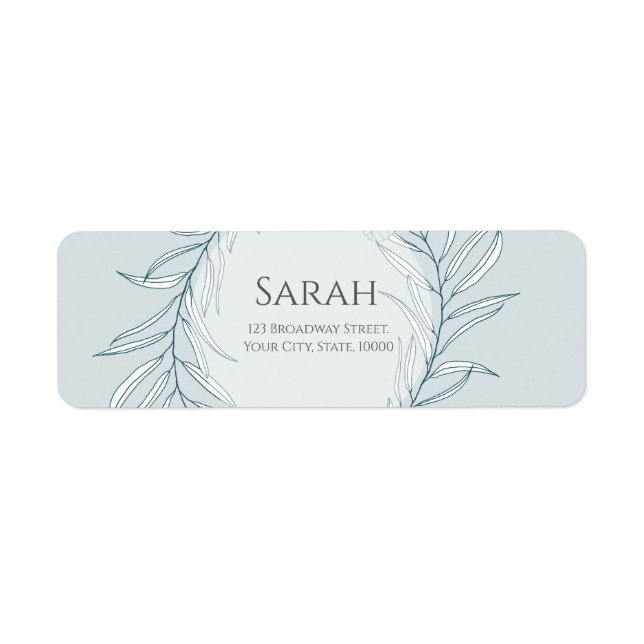 Etiqueta Casamento Elegante Boho Wildflower (Frente)