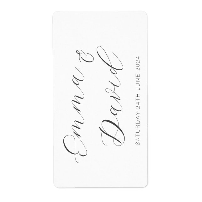 Etiqueta Casamento Elegante Personalizado (Frente)