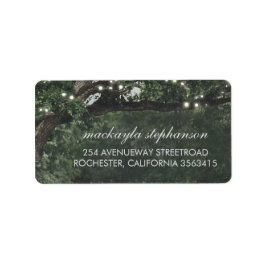 Etiqueta Casamento em árvore das luzes russas e venenosas