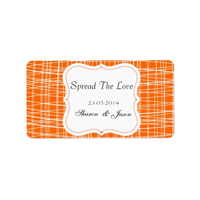 Etiqueta Casamento Favorece Jam Labels Espalhando O Amor (Frente)