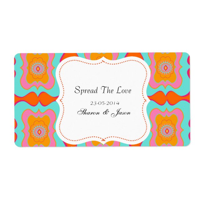 Etiqueta Casamento Favorece Jam Labels Espalhando O Amor (Frente)