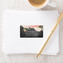 Casamento Floral Boho Quadro-negro Vintage