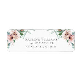 Etiqueta Casamento Floral Cor-de-Rosa Rosa Katrina Boho