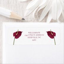 Casamento Floral de Anthurium com Aquarela Minimal