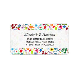 Etiqueta Casamento Floral Modern Boho Chic