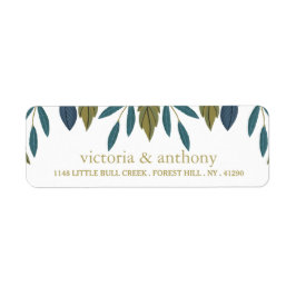 Etiqueta Casamento Floral Rustic Leaf