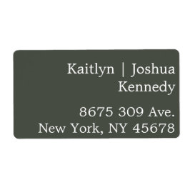 Etiqueta Casamento Geométrico de Estilo Verde Quente