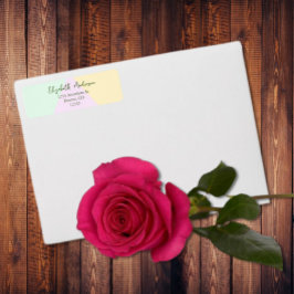 Etiqueta Casamento Geométrico de Pastel Mudado