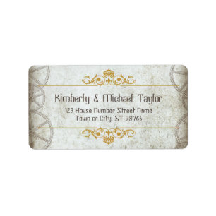Etiqueta Casamento industrial de Steampunk do vintage