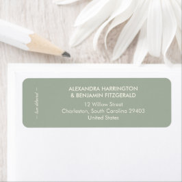 Etiqueta Casamento Minimalista Moderno | Atemporal em Verde