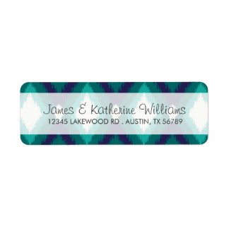 Etiqueta Casamento Moderno Ikat Chevron Tribal